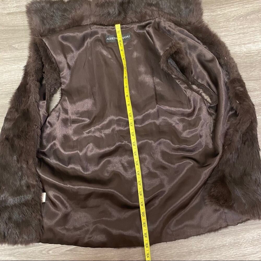 Adrienne Landau Rabbit Fur Vest in Brown Size S - Picture 8 of 9